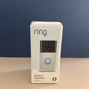 Ring Video Doorbell in Black and Silver